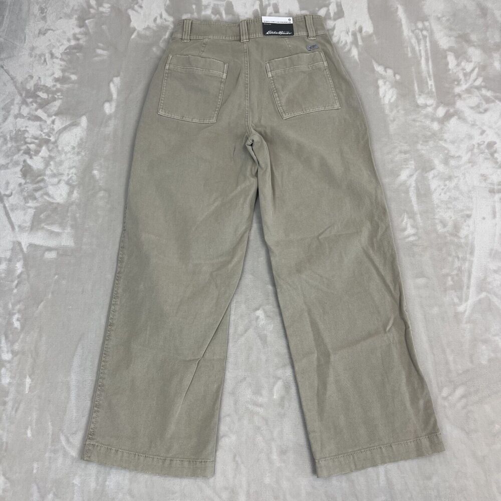 Eddie Bauer Pants Womens 0 Slightly Curvy Marina High Rise Crop Utility Wide Leg - Picture 11 of 13